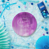 の抽象芸術結婚マウブパープル紙プレート ペーパープレート (パーティー)