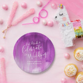 の抽象芸術結婚マウブパープル紙プレート ペーパープレート (パーティー)