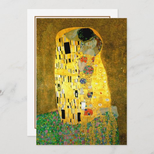 |の招待状を結婚するキスのグスタフのクリムト 招待状 (正面/裏面)