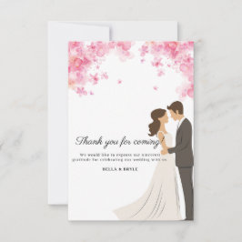 の招待状カード来に感謝 サンキューカード