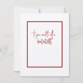 の指与え型サンタハットのクリスマス ノートカード (裏面)