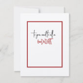 の指与え型サンタハットのクリスマス ノートカード (裏面)