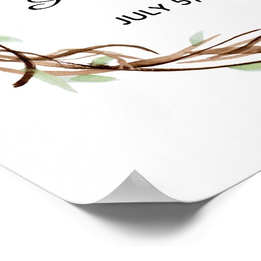 の指紋結婚リースゲストブックの代替 ポスター (角)