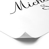 の指結婚指紋ツリーのゲストブック ポスター (角)