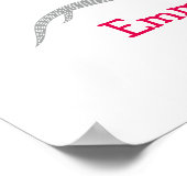 の指結婚指紋ツリーのゲストブック ポスター (角)