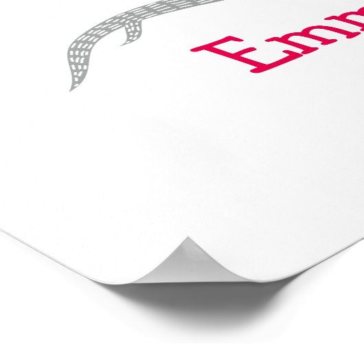 の指結婚指紋ツリーのゲストブック ポスター (角)