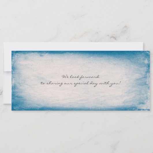 の搭乗結婚パスヴィンテージチケット(RSVP付き) 招待状 (裏面)