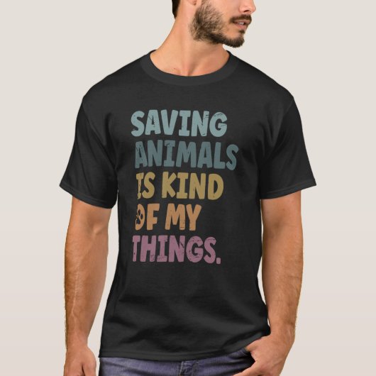 の救動物は私の物の一種でグルービー動物 Tシャツ (正面)
