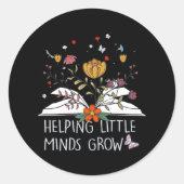 の救済小さな心はワイルドフラワーの先生戻る ラウンドシール (正面)