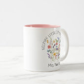 の救済小さな心は水の色フローラシック成長 ツートーンマグカップ (正面右)