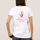 の救済手の気にTシャツ Tシャツ (裏面)