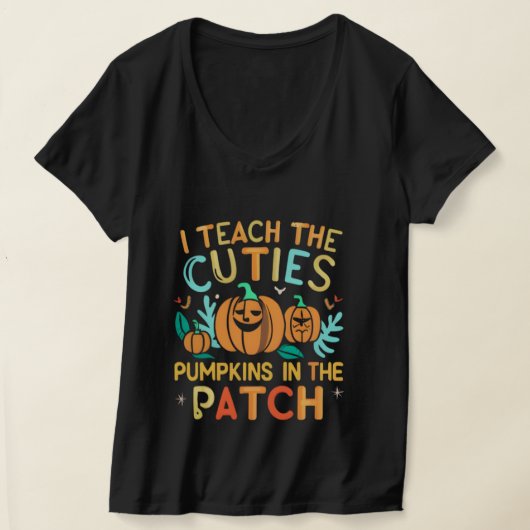 の教えかわいこちゃんパンプキンスのパッチ・ハロウィーン Tシャツ (レイダウン)