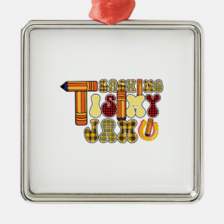 の教えのが私のジャム メタルオーナメント