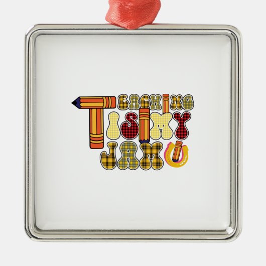 の教えのが私のジャム メタルオーナメント (正面)