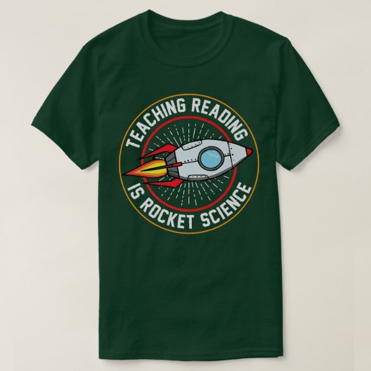 の教えは読、ロケット科学特設エデュカティ Tシャツ (デザイン正面)