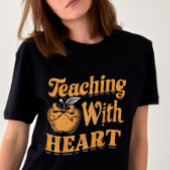 の教えハート新学期先生ギフト Tシャツ