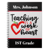 の教え作品はアートの作品で名前グレード ノートブック (正面)