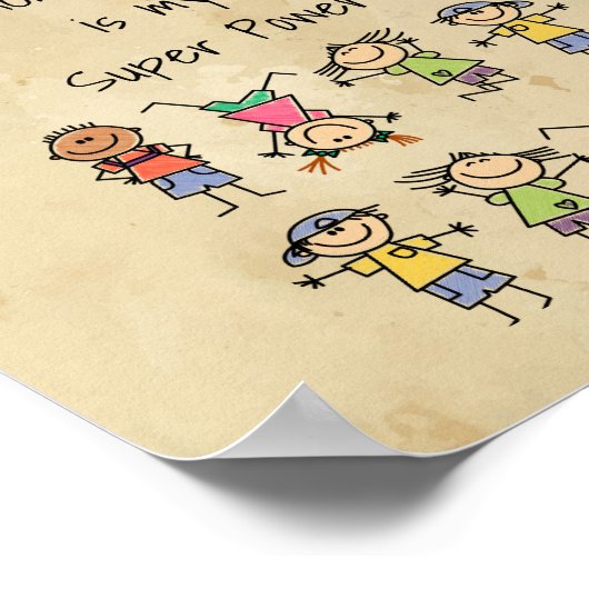 の教え子供は私のパワーすごいおもしろい引用文 ポスター (角)