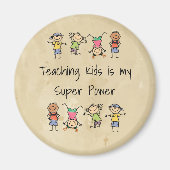 の教え子供は私のパワーすごいおもしろい引用文 マグネット (正面)