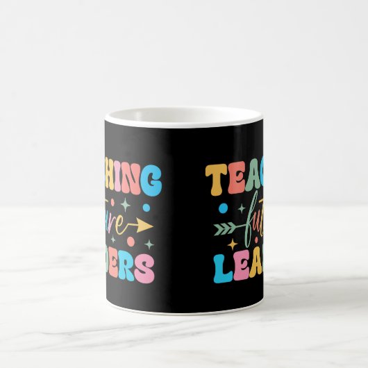 の教え将来の指導者新学期先生 コーヒーマグカップ (中央)