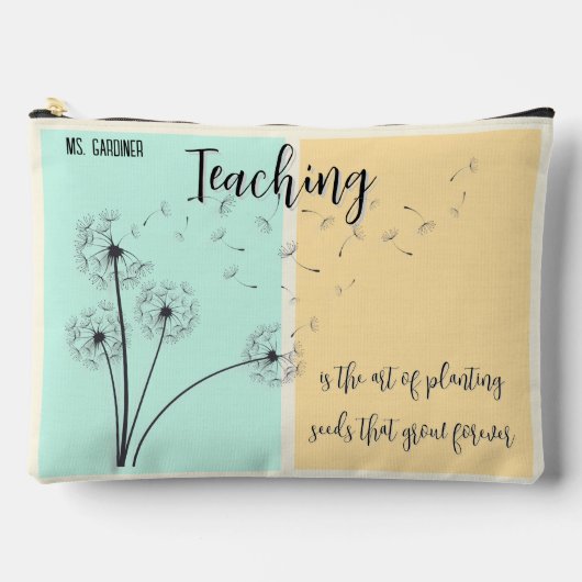 の教え植え付け種子Lt. Green and Yellow アクセサリーポーチ (正面)