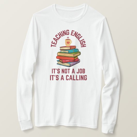 の教え英語は職業だ | 英語先生 Tシャツ (デザイン正面)