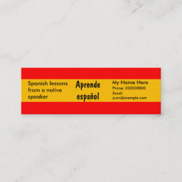 の教え言スペインの語 – のカー広告ド スキニー名刺