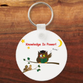 の教え賢いフクロウ キーホルダー (正面)
