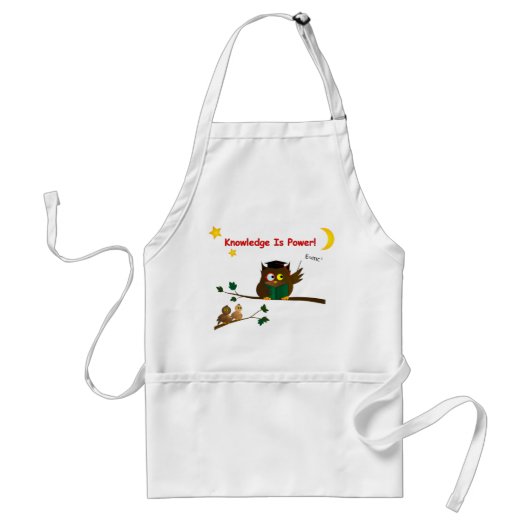 の教え賢いフクロウ スタンダードエプロン (正面)