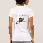 の教え賢いフクロウ Tシャツ (裏面)