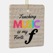 の教え音楽は僕の得意の音楽先生ユーモア セラミックオーナメント (右)