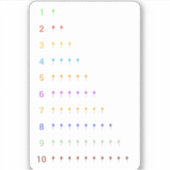 の数学を10にバルーン付きステッカー シール (正面)
