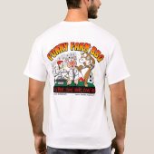 ***の新しい***のおもしろいな農場BBQの小型のTシャツ Tシャツ (裏面)