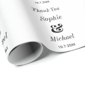 の新婦結婚白黒ラッピング紙 ラッピングペーパー (ロールコーナー)