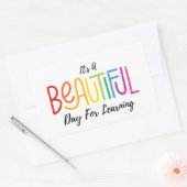 の新学期にとって美しい学一日だ 長方形シール (封筒)