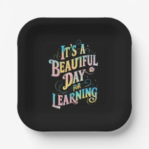 の新学期にとって美学しい日だ ペーパープレート