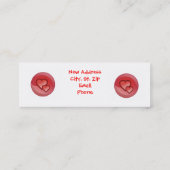 の新結婚しいアドレスカードカード スキニー名刺 (裏面)