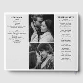 の新聞結婚おもしろい白黒フォトキープサケ ゲストブック (裏面)