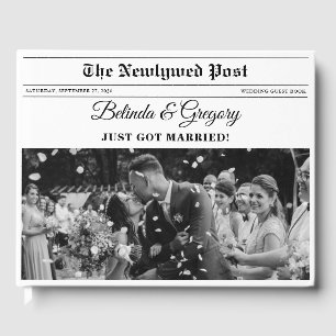の新聞結婚おもしろい白黒フォトキープサケ ゲストブック