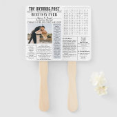 の新聞結婚ポストプログラムファン ハンドファン (正面&裏面)
