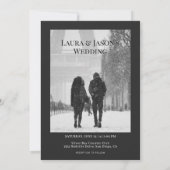 の新聞結婚招待状、フォトウェディング招待 招待状 (裏面)