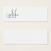 の新郎新婦結婚日付モノグラムプロファイルカード (正面&裏面)