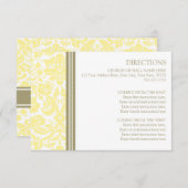 の方向結婚カードtanイエローダマスク エンクロージャーカード (正面/裏面)