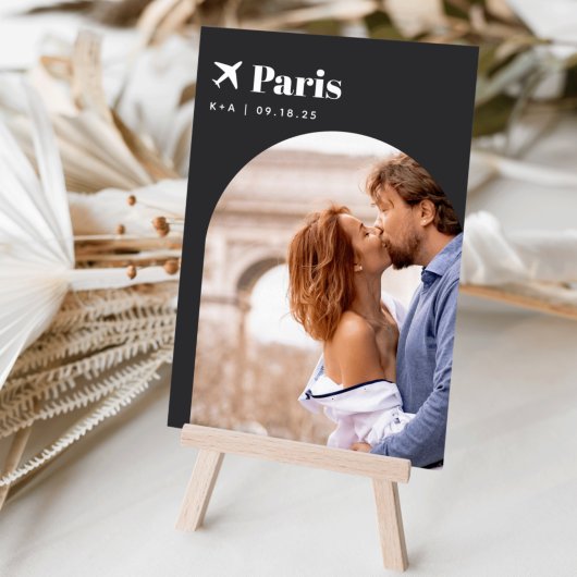 の旅行結婚テーマの目的地の写真と名前 テーブルナンバー