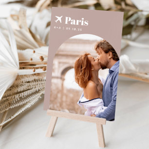 の旅行結婚テーマの目的地の写真と名前 テーブルナンバー