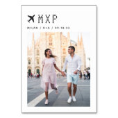 の旅行結婚テーマ写真&空港コード テーブルナンバー (裏面)