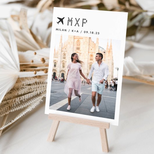 の旅行結婚テーマ写真&空港コード テーブルナンバー