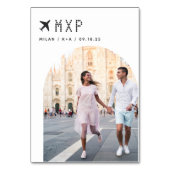 の旅行結婚テーマ写真&空港コード テーブルナンバー (裏面)