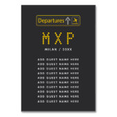 の旅行結婚テーマ空港出発委員会 テーブルナンバー (正面)