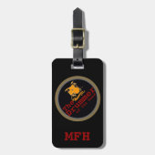 ~の旅行者のドラマーをドラムをたたきます ラゲッジタグ (正面縦)